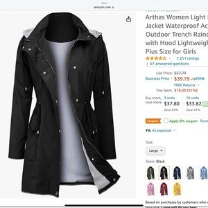 Arthas  Black rain jacket